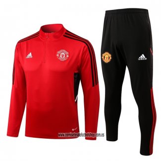 Chandal de Sudadera del Manchester United 22-23 Rojo