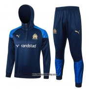 Chandal de Sudadera del Olympique Marsella 23-24 Azul Oscuro