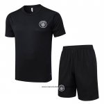 Chandal del Manchester City 25-26 Manga Corta Negro - Pantalon Corto