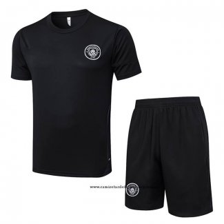 Chandal del Manchester City 25-26 Manga Corta Negro - Pantalon Corto