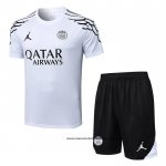 Chandal del Paris Saint-Germain Jordan 25-26 Manga Corta Blanco - Pantalon Corto
