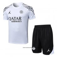Chandal del Paris Saint-Germain Jordan 25-26 Manga Corta Blanco - Pantalon Corto
