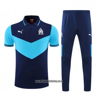 Conjunto Polo del Olympique Marsella 22-23 Azul Marino