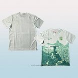 Camiseta Brasil Jesus 25-26 Blanco Verde Tailandia