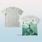 Camiseta Brasil Jesus 25-26 Blanco Verde Tailandia