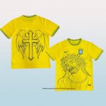 Camiseta Brasil Jesus 2025 Amarillo Tailandia