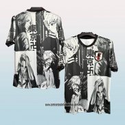 Camiseta Japon Anime 24-25 Negro y Blanco Tailandia