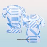 Camiseta Pre Partido del Manchester City 2022 Azul y Blanco