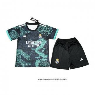 Camiseta Real Madrid Dragon Nino 25-26 Negro