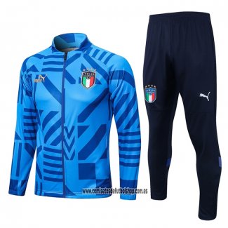 Chandal de Chaqueta del Italia 22-23 Azul