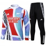 Chandal de Sudadera del Arsenal Nino 24-25 Rojo y Blanco