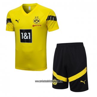 Chandal del Borussia Dortmund 22-23 Manga Corta Amarillo - Pantalon Corto