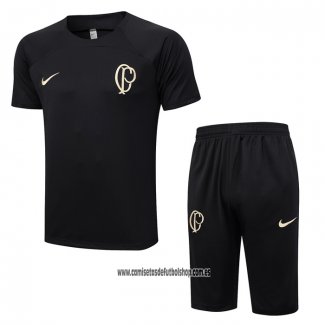 Chandal del Corinthians 23-24 Manga Corta Negro - Pantalon Corto