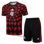 Chandal del Flamengo 25-26 Manga Corta Negro Rojo - Pantalon Corto