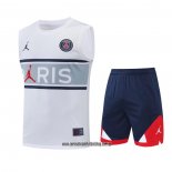 Chandal del Paris Saint-Germain 22-23 Sin Mangas Blanco y Gris