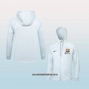 Chaqueta con Capucha del Barcelona 23-24 Blanco