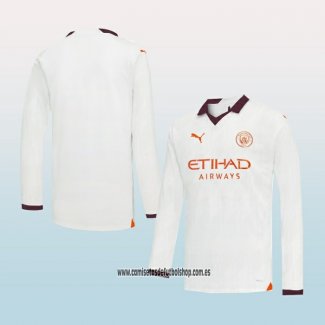 Segunda Camiseta Manchester City 23-24 Manga Larga