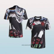 Camiseta Pre Partido del Manchester United 25-26 Negro Blanco