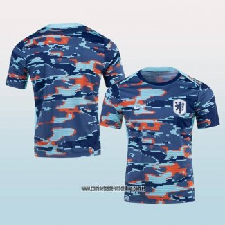 Camiseta Pre Partido del Paises Bajos 2024 Azul