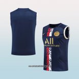 Camiseta de Entrenamiento Paris Saint-Germain 22-23 Sin Mangas Azul