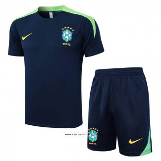 Chandal del Brasil 24-25 Manga Corta Azul - Pantalon Corto