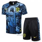 Chandal del Brasil Jesus 24-25 Manga Corta Azul - Pantalon Corto