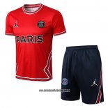 Chandal del Paris Saint-Germain Jordan 22-23 Manga Corta Rojo - Pantalon Corto