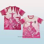 Camiseta Brasil Jesus 25-26 Rosa Tailandia