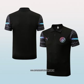 Camiseta Polo del Manchester City 22-23 Negro