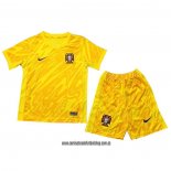 Camiseta Portugal Portero Nino 2024 Amarillo