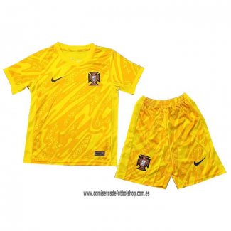 Camiseta Portugal Portero Nino 2024 Amarillo