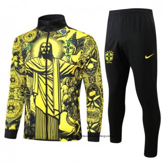 Chandal de Chaqueta del Brasil Jesus Nino 24-25 Amarillo
