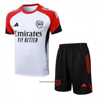 Chandal del Arsenal 25-26 Manga Corta Blanco - Pantalon Corto