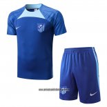 Chandal del Atletico Madrid 22-23 Manga Corta Azul - Pantalon Corto