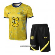 Chandal del Chelsea 22-23 Manga Corta Amarillo - Pantalon Corto