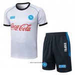 Chandal del Napoli 25-26 Manga Corta Blanco - Pantalon Corto