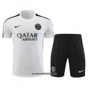 Chandal del Paris Saint-Germain 23-24 Manga Corta Blanco - Pantalon Corto