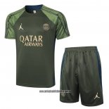 Chandal del Paris Saint-Germain Jordan 24-25 Manga Corta Verde - Pantalon Corto