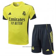 Chandal del Real Madrid 25-26 Manga Corta Amarillo - Pantalon Corto