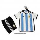 Primera Camiseta Argentina 3 Estrellas Nino 2022